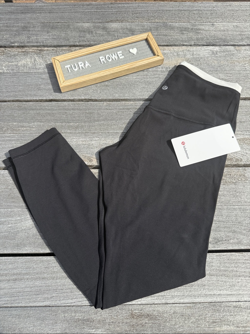Lululemon Align Super-High-Rise Pant 25" Trim black white size 8 NWT